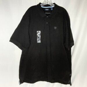 NWT IZOD XXL Polo Signature Solid Black Henley Short Sleeve Silkwash